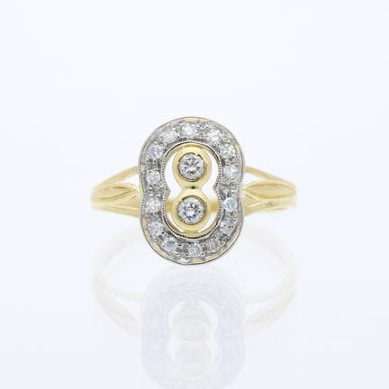 Anello con diamanti da 0,20 ct. in oro giallo 750 