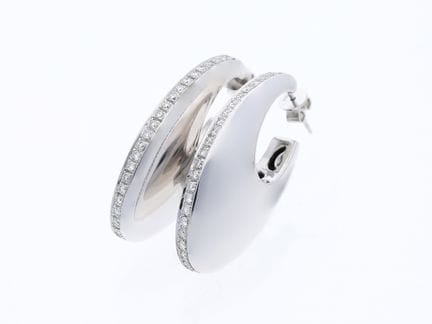 Orecchini con diamanti da 2,00 ct. in oro bianco 7