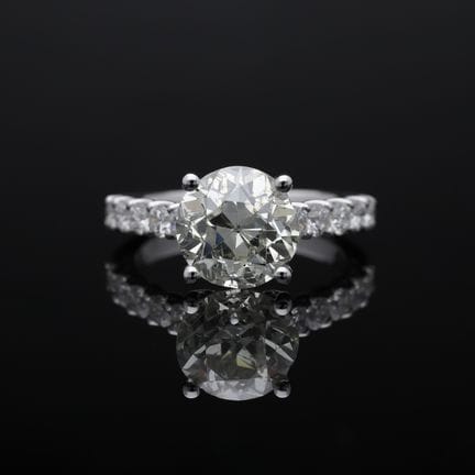 Ring 4,07 ct. Diamond, Diamonds 750 White gold 18 