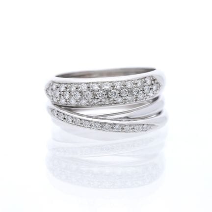 Anello 0,32 ct. Diamanti, oro bianco 750, 18 carat