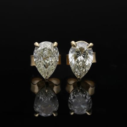 Earrings 2,00 ct. Diamonds 750 Yellow gold 18 kt. 