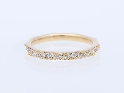 Anello con diamanti da 0,88 ct. in oro giallo 585 