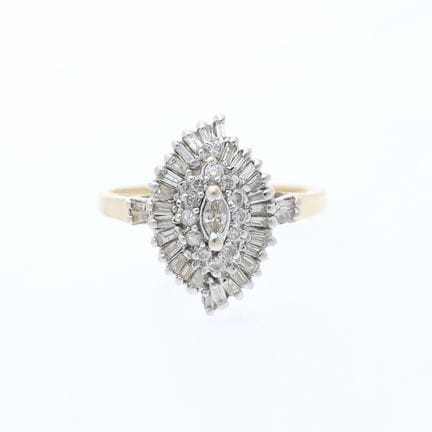 Anello 0,70 ct. Diamanti, oro giallo 585, 14 kt.
D