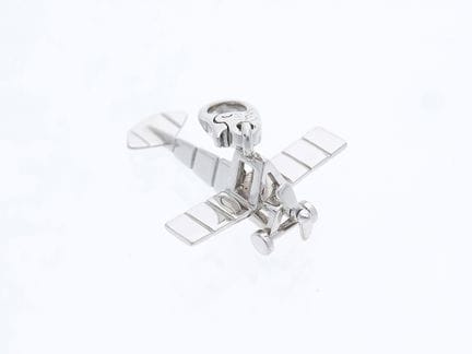ciondolo vintage Cartier aereo 750 oro bianco 18 c