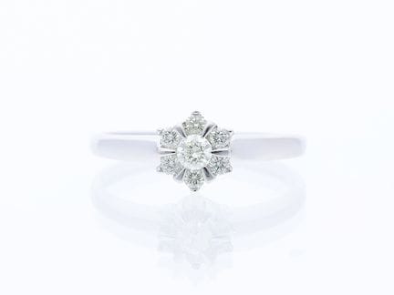 Anello Christ con diamanti da 0,15 ct. in oro bian