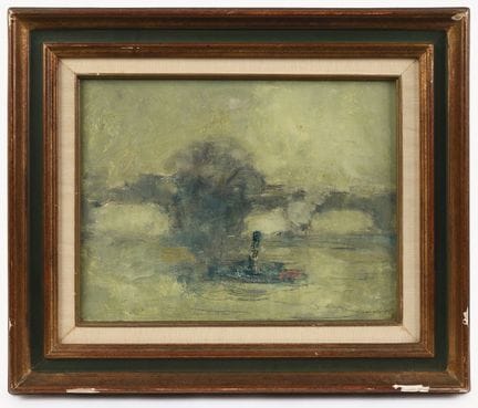 莫里斯·卢夫里耶（1878-1954）
雾中的桥
木板油画，右下角有签名
27 x 35 厘米