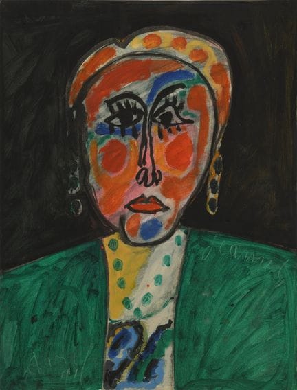 阿曼德·阿夫里尔（1926-2025）
《让诺》，1991年
厚纸上水粉画，左下角签名并注明创作日期