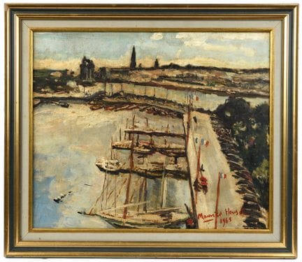 莫里斯·汉塞尔（1890-1960）
港口风景，1965年
布面油画，右下角署名并标注日期
46 x