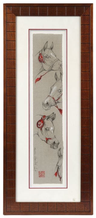 Marine OUSSEDIK (née en 1967)
Etudes de chevaux, 2