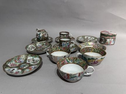 LABEL: 
CHINA
Set of Canton porcelain tableware co