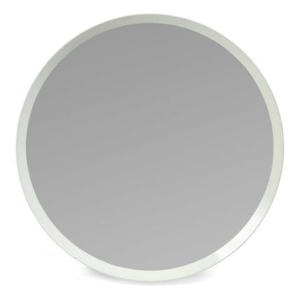 Scandinavian work 
Circular mirror in white lacque