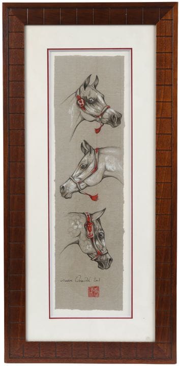 Marine OUSSEDIK (née en 1967)
Etudes de chevaux, 2