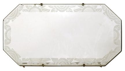 French Work, 1930
Hexagonal mirror with sandblaste