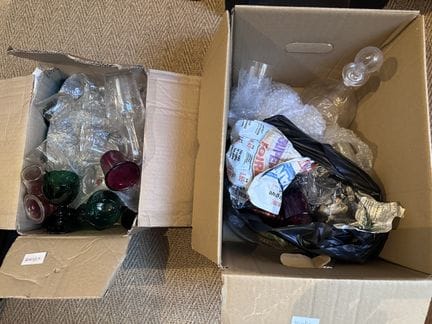 MANETTE: Assorted Glass and Crystal Ware