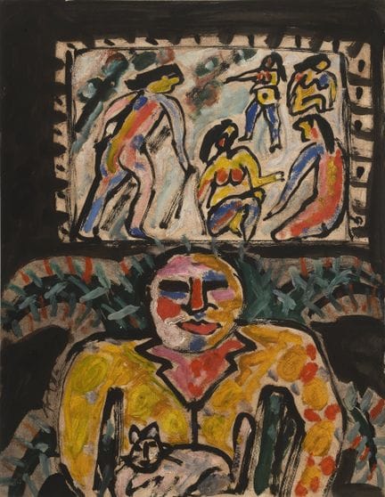 阿曼德·阿维尔（1926-2025）
《情色遐想》，1996年
油画与水粉画，绘于厚纸上，左下角签名