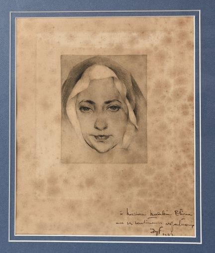 马塞尔·迪夫（Marcel DYF，1899-1985）
《修女肖像》，1937年
石版画，右下角有