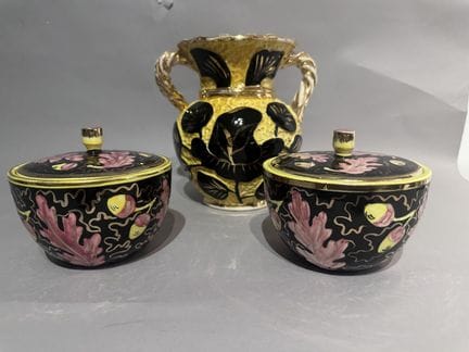 CERART in Monaco
Pair of polychrome glazed ceramic