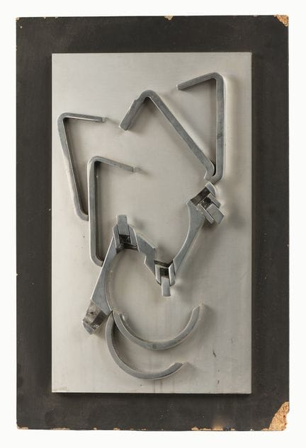 蒂博·韦斯（Thibaud WEISZ，1910-2005）
抽象浮雕
铸铝雕塑
独一无二的作品，附