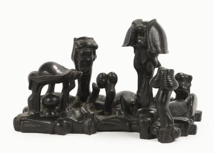 莱昂纳多·德尔菲诺（1928-2005）
作品
黑色树脂雕塑
高：35 厘米　宽：53 厘米　深：3