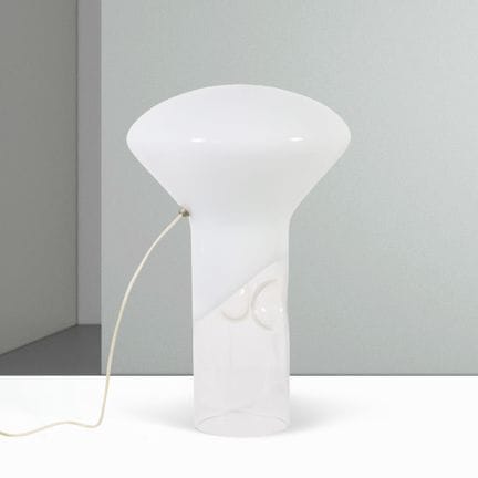Gino Vistosi, 44 cm tall. Table lamp made of opal 
