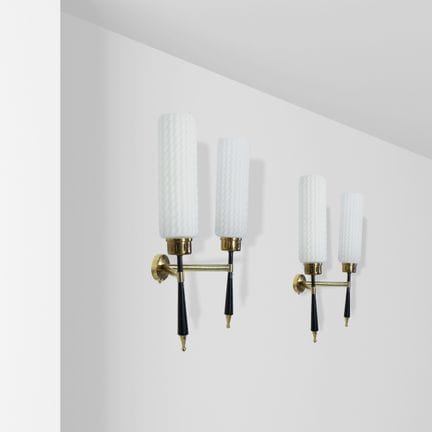 Made in Italy, 43x32x15 cm. Pair of wall lamps mad