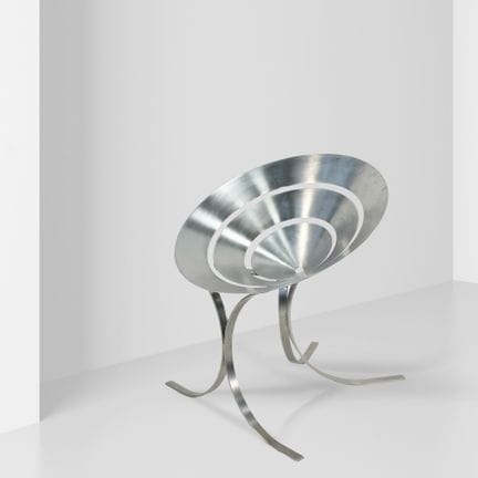 Made in France, 82x72x72 cm. Stainless steel chair