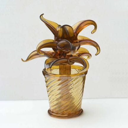 Murano glasswork, 25 cm tall. Succulent in iridesc