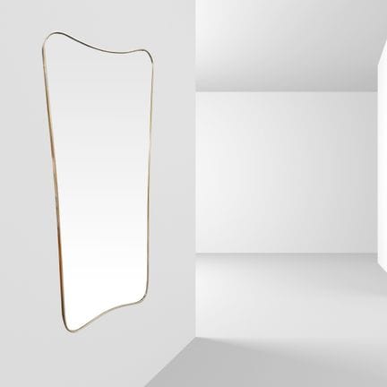Gio Ponti, 145x70 cm. A contoured wall mirror made