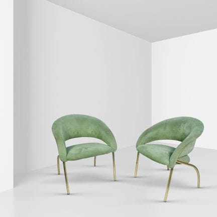Made in Italy, 77x65x60 cm. Four armchairs in bras
