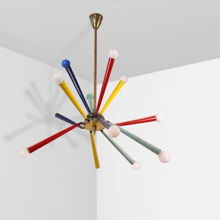 Arredoluce, 66x76 cm. Sputnik pendant lamp, steel 