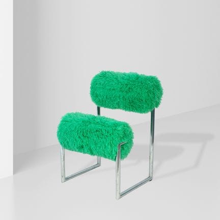 Nanda Vigo 78x43x48 cm. "Due Più" chair with a chr