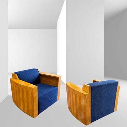 Made in Italy, 76x95x82 cm. Pair of armchairs made