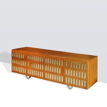 Spanish manufacture 69x200x50 cm. oak and brass si