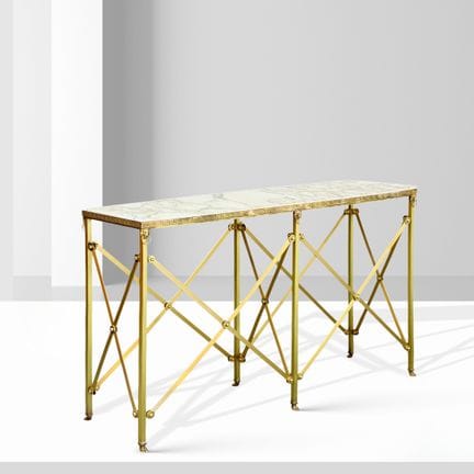 Maison Jansen, a brass and marble console table me