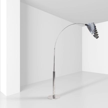 Lampter, attributed, height 192 cm. Floor lamp wit