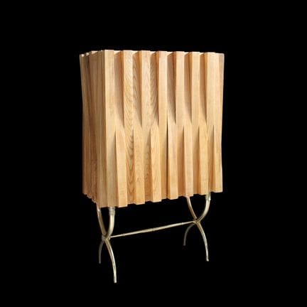 Italian manufacture 179x112x53 cm ash wood and bra