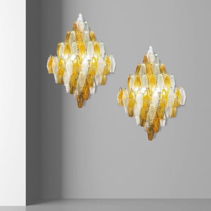 Murano Manufactory, 85x55x25 cm. Pair of "Poliedri