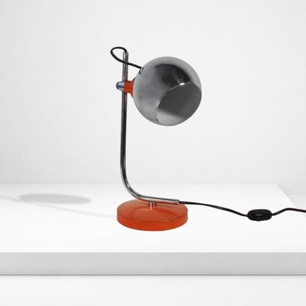 Made in Italy. Height: 38 cm. Space Age-style tabl