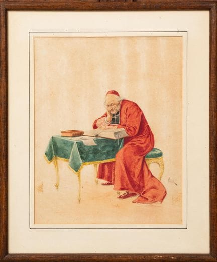 Alfred Charles WEBER (1862-1922)
Cardinal lisant
A