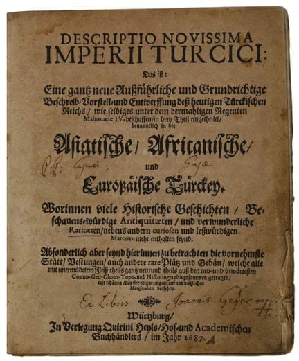 [HEYL QUIRINIUS]: Descriptio novissima Imperii Tur