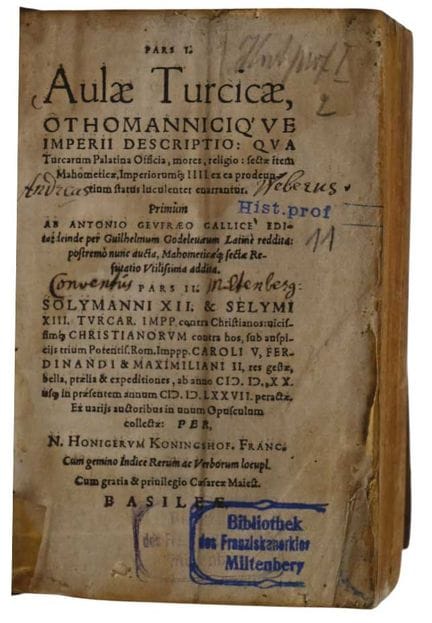 GEUFRAEO ANTONIO: Aulae Turcicae, Othomannicique I