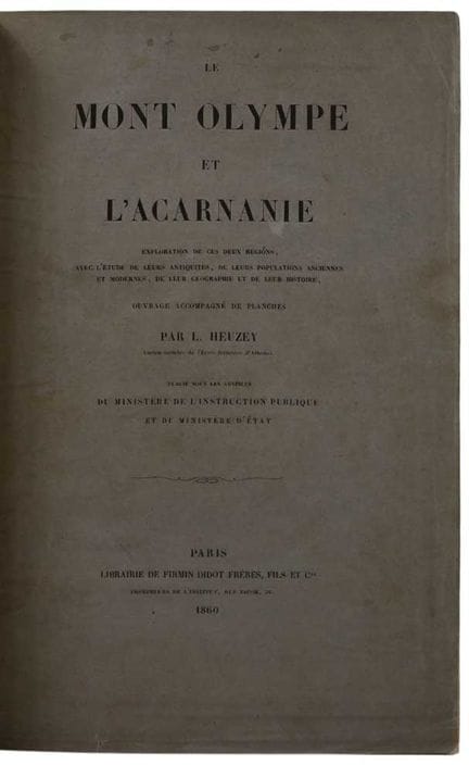 Leon Heuzey: El Monte Olimpo y Acarnania, explorac