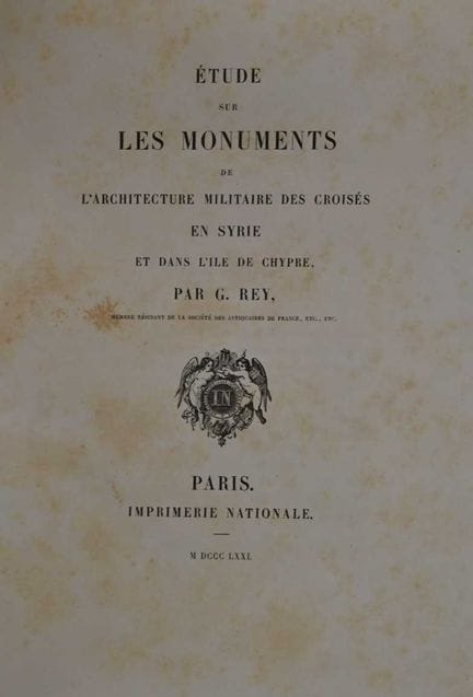 GUILLAUME REY: ESTUDIO SOBRE LOS MONUMENTOS DE LA 