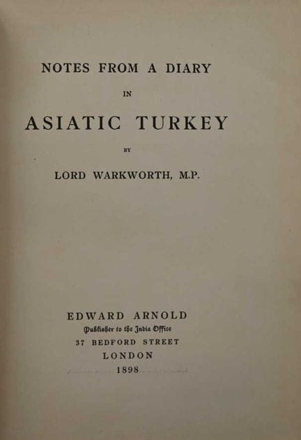 Lord Warkworth: Apuntes de un diario en la Turquía