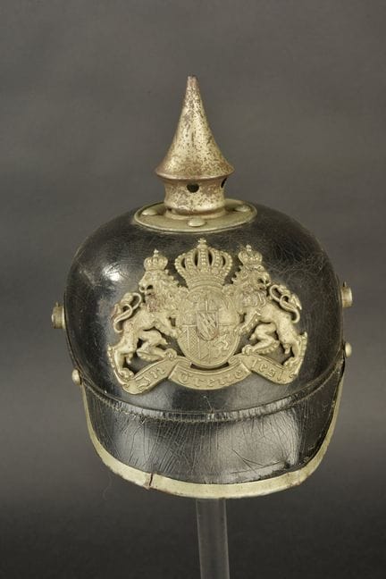 Bayerischer Stachelhelm M1915. Helm im Originalzus