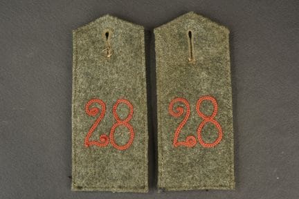 Ein Paar vereinfachte Schulterklappen M1907 des JR