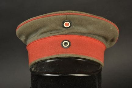 Infanterie-Schirmmütze M1910. Aus feldgrauem Tuch,