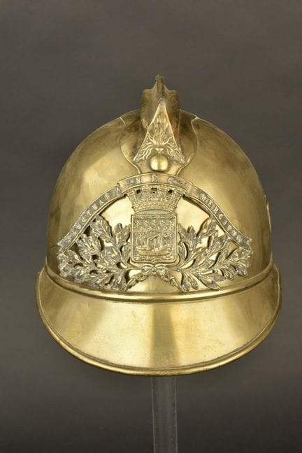 France, rare Paris firefighter helmet, Model 1908.