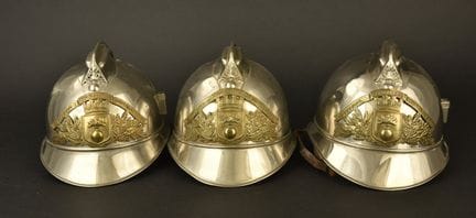 France, fire department officers' helmets from Lan
