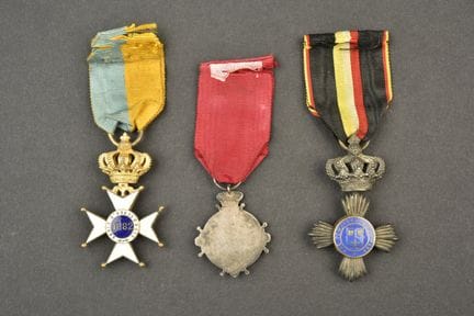 Belgique, ensemble de medailles anciennes de sapeu